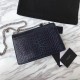 Replica Borsa YSL Saint Laurent Media da sole lucida blu coccodrillo a rilievo Replica Borsa YSL Saint Laurent Media da sole lucida blu coccodrillo a rilievo
