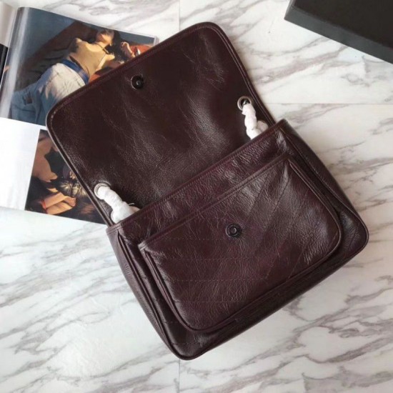 Replica YSL Saint Laurent Borsa a catena media Niki bordeaux Replica YSL Saint Laurent Borsa a catena media Niki bordeaux
