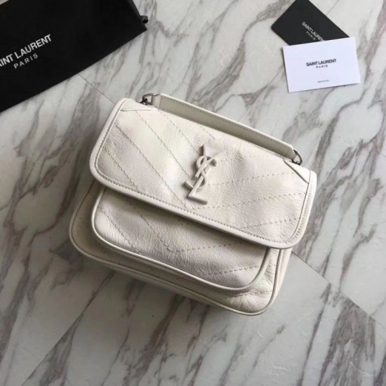 Replica Borsa YSL Saint Laurent Niki catena media bianca Replica Borsa YSL Saint Laurent Niki catena media bianca