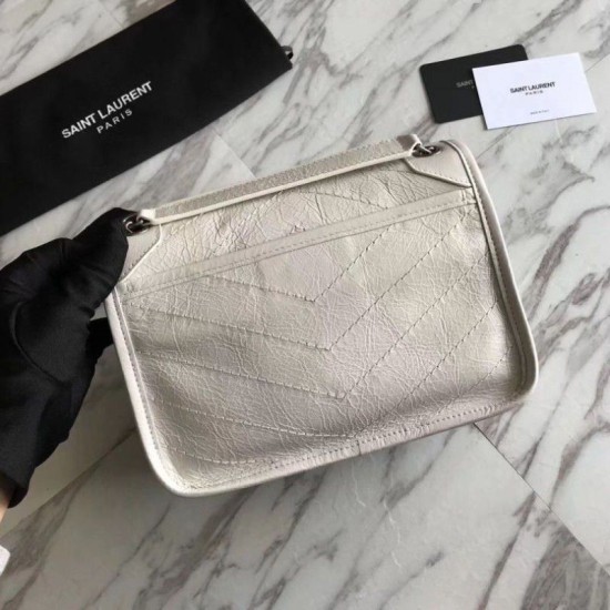 Replica Borsa YSL Saint Laurent Niki catena media bianca Replica Borsa YSL Saint Laurent Niki catena media bianca