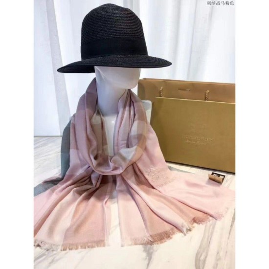 Replica Classic Grande Check Cashmere Sciarpa Rosa
