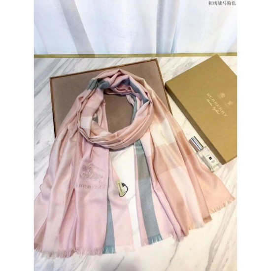 Replica Classic Grande Check Cashmere Sciarpa Rosa