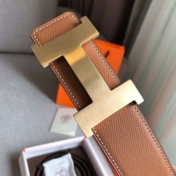 Cinturino Hermes Constance 2 fibbia per cintura oro Epsom 42MM cinturino