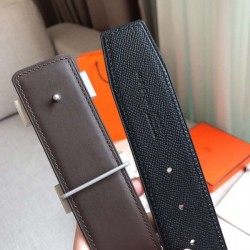Cinturino Hermes Constance 2 Fibbia cintura nera Epsom 42MM