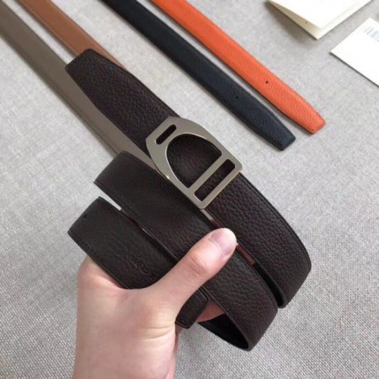 Replica Hermes Etrier Cintura con fibbia Cinturino Clemence 32 mm cioccolato Replica Hermes Etrier Cintura con fibbia Cinturino Clemence 32 mm cioccolato