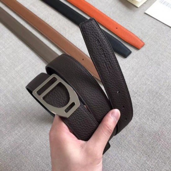 Replica Hermes Etrier Cintura con fibbia Cinturino Clemence 32 mm cioccolato Replica Hermes Etrier Cintura con fibbia Cinturino Clemence 32 mm cioccolato