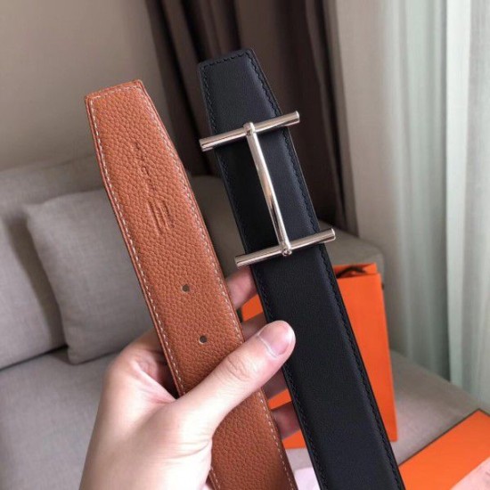 Replica Cintura reversibile Hermes H d'Ancre Marrone / Noir Replica Cintura reversibile Hermes H d'Ancre Marrone / Noir