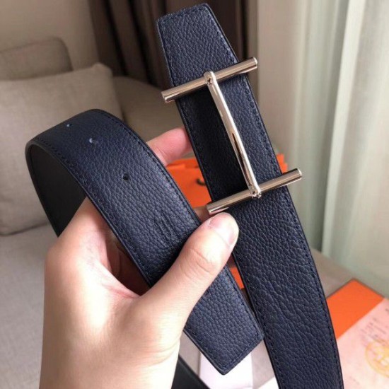 Replica Cintura reversibile Hermes H d'Ancre Zaffiro / Ardoise Replica Cintura reversibile Hermes H d'Ancre Zaffiro / Ardoise