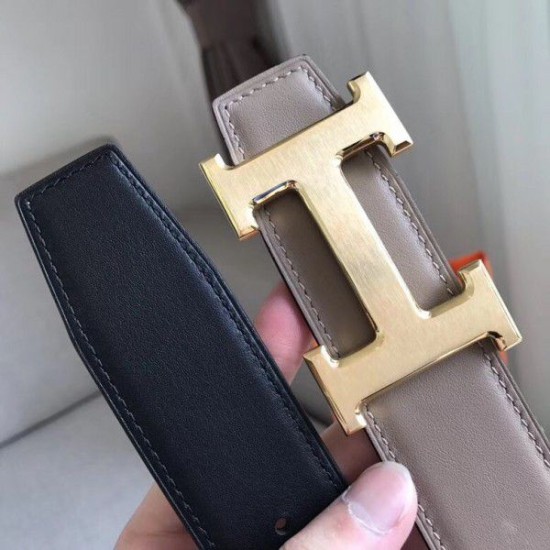 Replica Cintura reversibile Hermes H Grigio / Nero Swift Replica Cintura reversibile Hermes H Grigio / Nero Swift