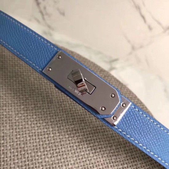 Replica Cintura Hermes Kelly Blu Epsom Donna Replica Cintura Hermes Kelly Blu Epsom Donna