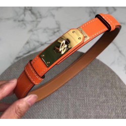 Cintura Hermes Kelly Arancione Epsom Donna