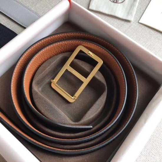 Replica Cinturino Hermes Officier fibbia della cintura marrone 38MM Replica Cinturino Hermes Officier fibbia della cintura marrone 38MM