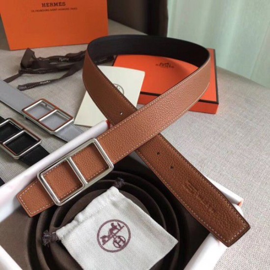 Replica Cinturino Hermes Officier fibbia della cintura marrone 38MM Replica Cinturino Hermes Officier fibbia della cintura marrone 38MM