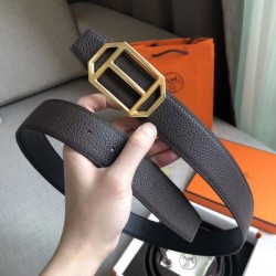 Hermes Pad Cintura reversibile Cafe Clemence
