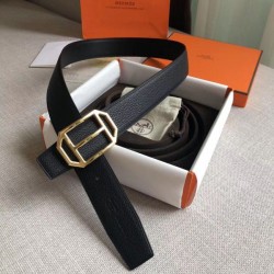Hermes Pad Cintura reversibile Clemence nera Hermes Pad Cintura reversibile Clemence nera