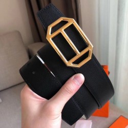 Hermes Pad Cintura reversibile Nera / Bianca Epsom