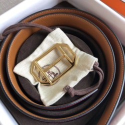 Hermes Pad Cintura reversibile Rubino / Marrone Epsom Hermes Pad Cintura reversibile Rubino / Marrone Epsom