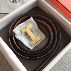 Cintura reversibile Hermes Quizz 32mm marrone Clemence