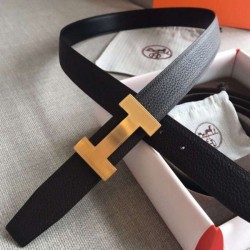 Cintura reversibile Hermes Quizz 32mm Cafe Clemence