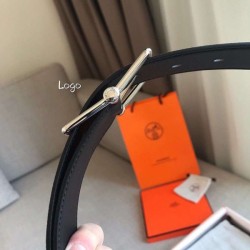 Cintura reversibile Hermes Grey Saddle 38MM