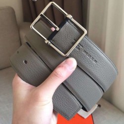 Cintura reversibile Hermes Grey Saddle 38MM