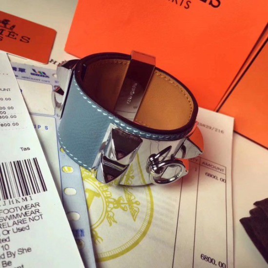 Replica Bracciale Hermes Collier de Chien Jean Epsom blu taglia S Replica Bracciale Hermes Collier de Chien Jean Epsom blu taglia S