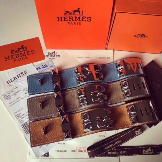 Replica Bracciale Hermes Collier de Chien Jean Epsom blu taglia S Replica Bracciale Hermes Collier de Chien Jean Epsom blu taglia S