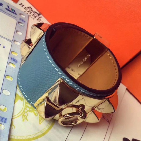 Replica Bracciale Hermes Collier de Chien Jean Epsom blu taglia S Replica Bracciale Hermes Collier de Chien Jean Epsom blu taglia S