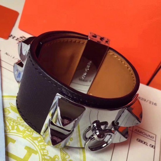 Replica Bracciale Hermes Collier de Chien nero Epsom taglia S Replica Bracciale Hermes Collier de Chien nero Epsom taglia S
