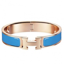 Bracciale Hermes Clic H PM in smalto blu