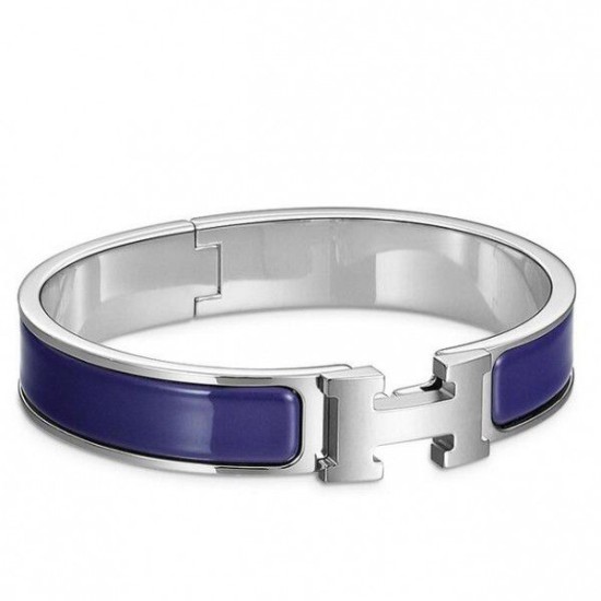 Replica Bracciale Hermes Clic H PM blu smaltato elettrico Replica Bracciale Hermes Clic H PM blu smaltato elettrico