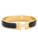 Replica Bracciale Hermes Clic H PM in smalto nero Replica Bracciale Hermes Clic H PM in smalto nero