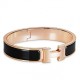 Replica Bracciale Hermes Clic H PM in smalto nero Replica Bracciale Hermes Clic H PM in smalto nero
