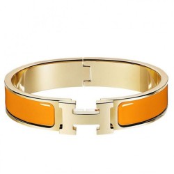 Bracciale Hermes Clic H PM in smalto arancione