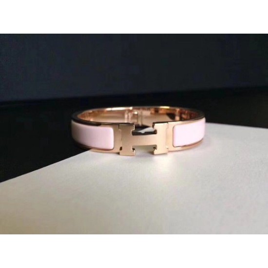 Replica Bracciale Hermes Clic H PM in smalto rosa Replica Bracciale Hermes Clic H PM in smalto rosa