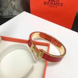 Bracciale Hermes Clic H PM in smalto rosso