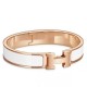 Replica Bracciale Hermes Clic H PM in smalto bianco Replica Bracciale Hermes Clic H PM in smalto bianco