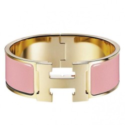 Bracciale Hermes Clic Clac H PM in smalto rosa