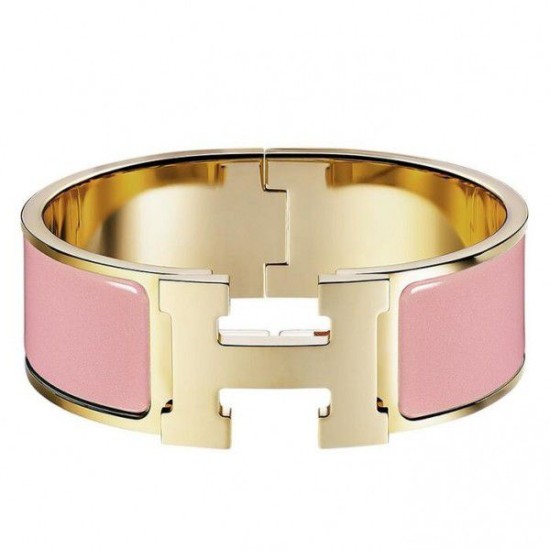 Replica Bracciale Hermes Clic Clac H PM in smalto rosa Replica Bracciale Hermes Clic Clac H PM in smalto rosa