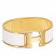Replica Bracciale Hermes Clic Clac H PM smaltato bianco Replica Bracciale Hermes Clic Clac H PM smaltato bianco