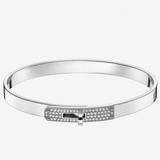 Replica Bracciale Hermes Kelly Piccolo in argento con diamanti Replica Bracciale Hermes Kelly Piccolo in argento con diamanti