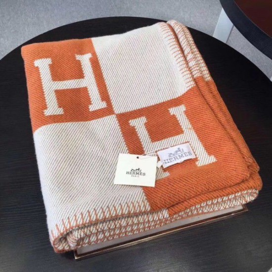 Replica Coperta Hermes Orange Avalon