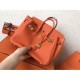 Replica Borse Birkin Hermes Clemence Arancio 25cm Replica Borse Birkin Hermes Clemence Arancio 25cm