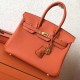 Replica Borse Birkin Hermes Clemence Arancio 25cm Replica Borse Birkin Hermes Clemence Arancio 25cm
