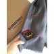 Replica Scialle in cashmere Burberry TB in edizione limitata 80 x 200 grigio