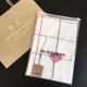 Replica Scialle in cashmere Burberry TB in edizione limitata 80 x 200 bianco