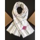 Replica Scialle in cashmere Burberry TB in edizione limitata 80 x 200 bianco