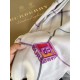 Replica Scialle in cashmere Burberry TB in edizione limitata 80 x 200 bianco
