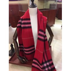 Sciarpa Burberry classica in cashmere double face 30 x 168 rossa