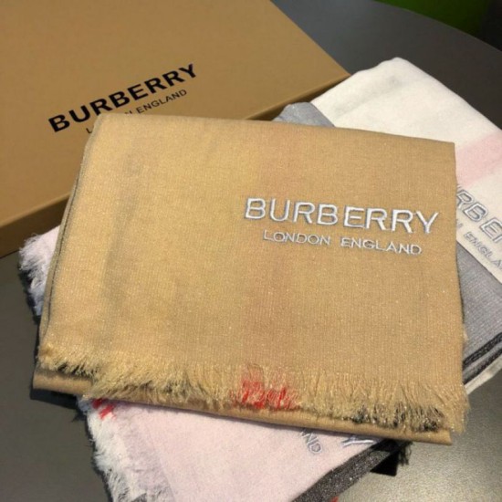 Replica Scialle in cashmere check classico Burberry 75 x 205 albicocca